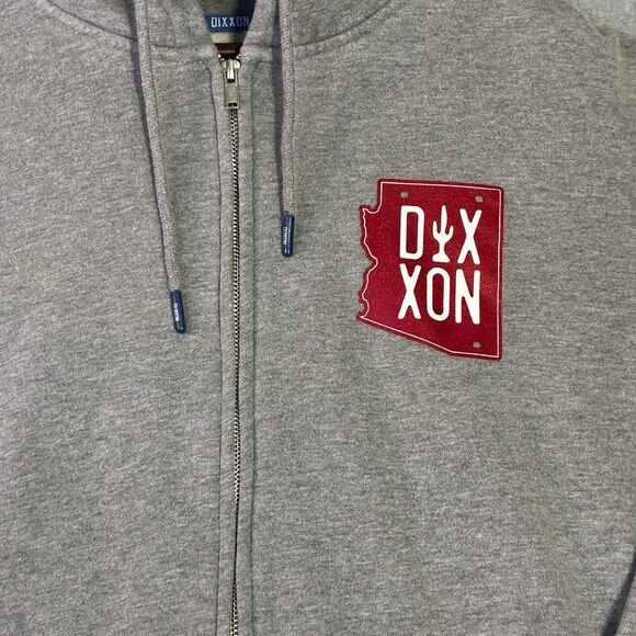 Dixxon Arizona Hoodie Men’s Large Gray Zip Up Sweatshirt Grand Canyon State - Picture 2 of 10